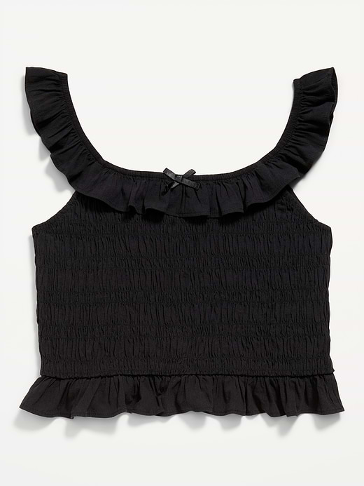 Old Navy Sleeveless Fitted Ruffled Smocked Top for Girls — photo 3