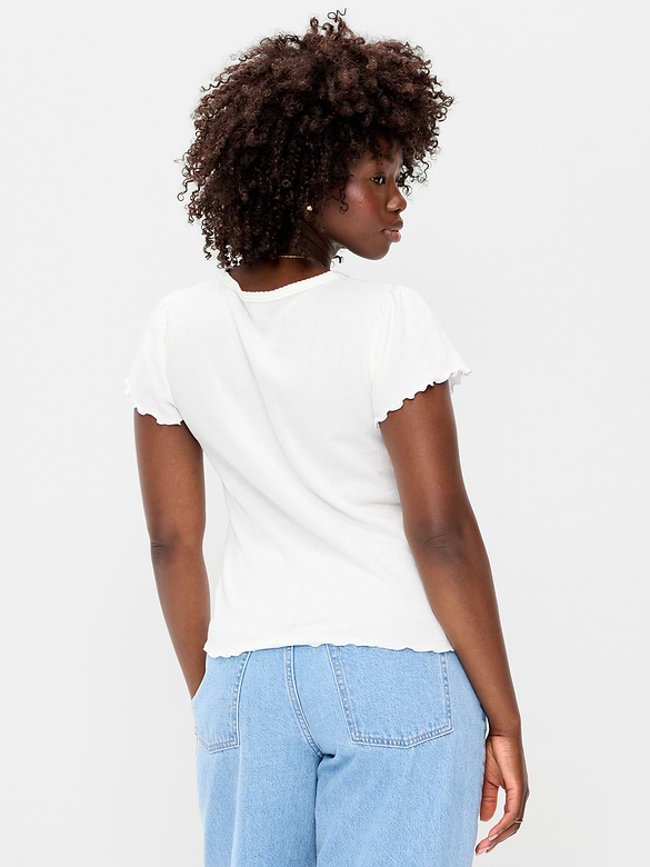 Old Navy Lettuce-Edge Pointelle Top — photo 7