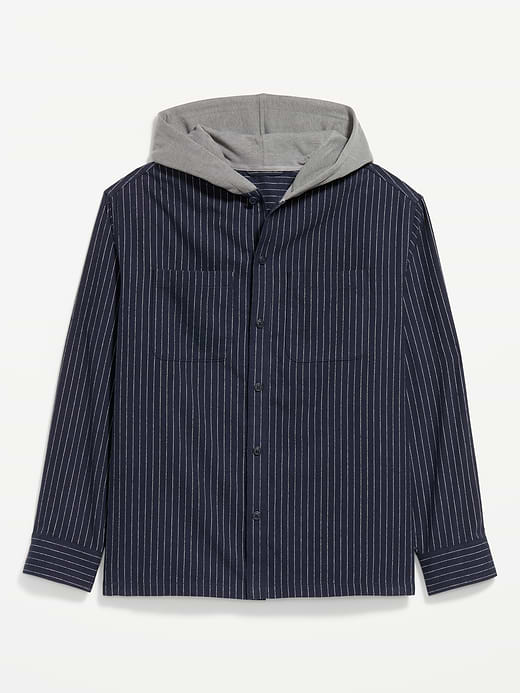 Old Navy Long-Sleeve Flannel Hooded Shirt — photo 5