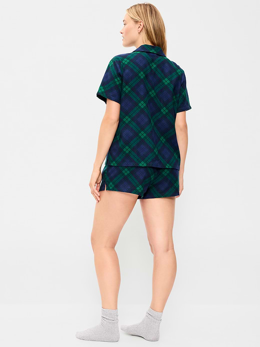 Old Navy Flannel Pajama Short Set for Women — photo 6