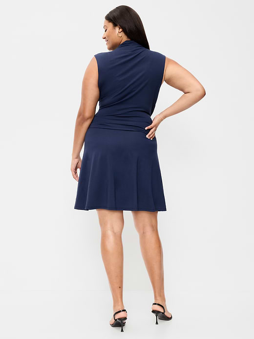 Old Navy Gathered Mock-Neck Drop-Waist Mini Dress — photo 10