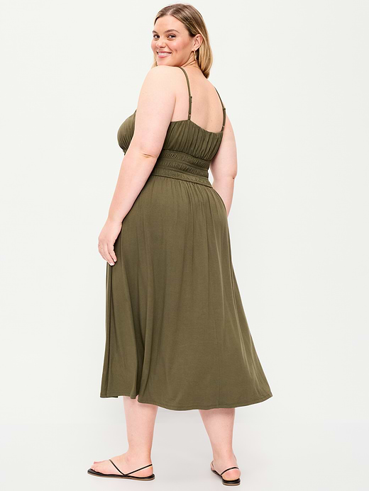Old Navy Fit & Flare Jersey Smocked-Waist Midi Dress — photo 11