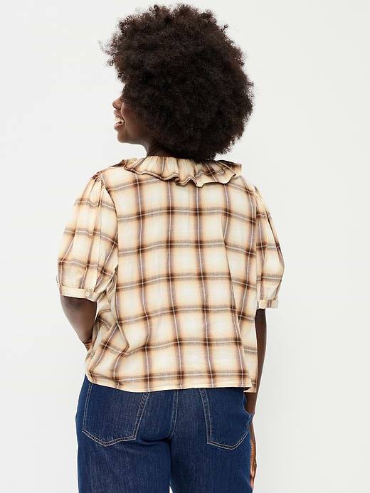 Old Navy Ruffle Collar Tie-Front Top — photo 7