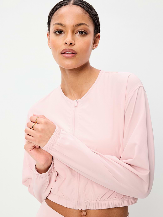 Old Navy Zip-Front Cropped Tennis Jacket — photo 1