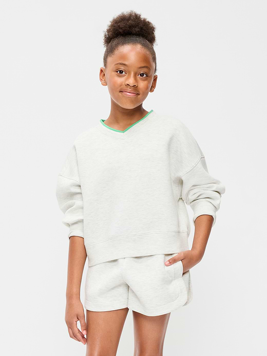 Old Navy Bounce Fleece V-Neck Sweatshirt for Girls — photo 1