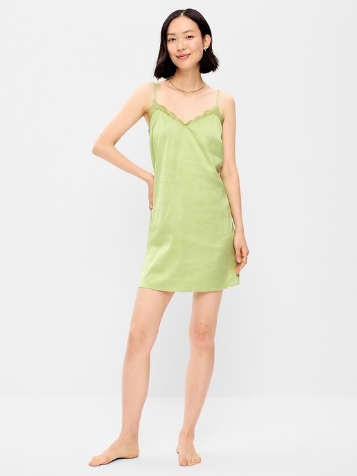 Old Navy Satin Lace-Trim Sleep Dress — photo 1