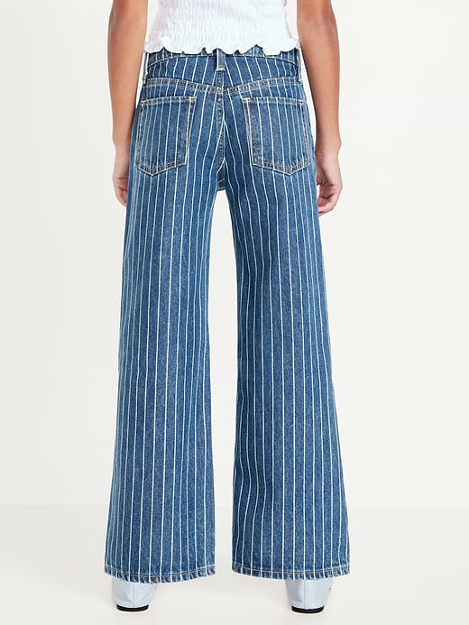 Old Navy Printed High-Waisted Baggy Wide-Leg Jeans for Girls — photo 3
