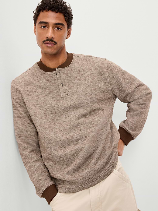 Old Navy Workwear Fleece Henley T-Shirt — photo 4