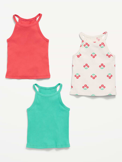 Old Navy Fitted Halter Tank Tops 3-Pack for Toddler Girls — photo 3