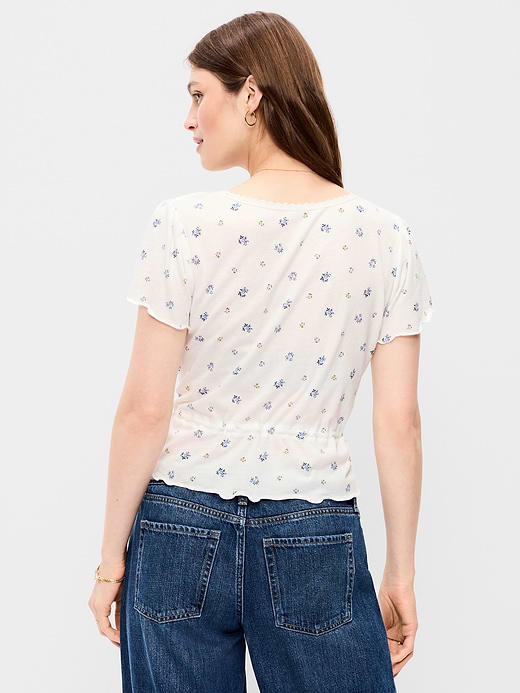 Old Navy Lace-Trim Button-Down Top — photo 3