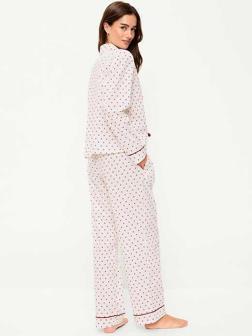 Old Navy Tie-Front Poplin Pajama Pant Set — photo 3