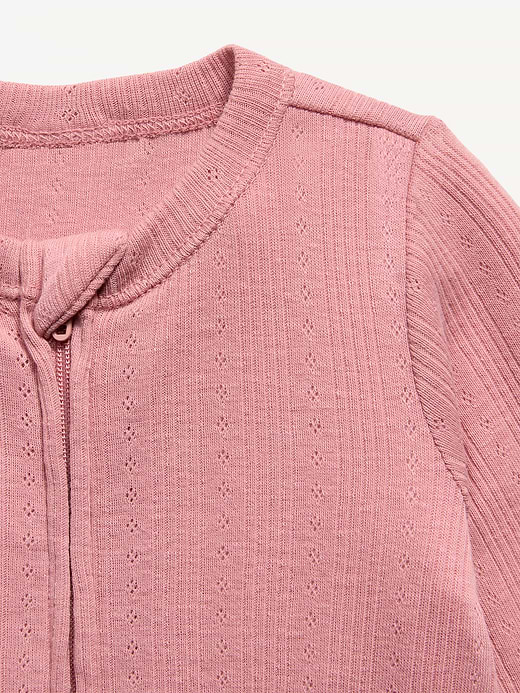 Old Navy Pointelle-Knit 2-Way-Zip Sleep & Play Footed One-Piece for Baby — photo 3