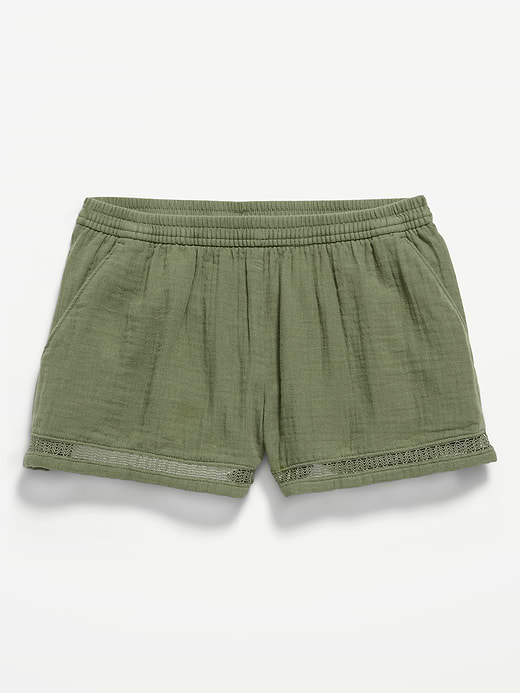 Old Navy Double-Weave Crochet-Trim Shorts for Girls — photo 1