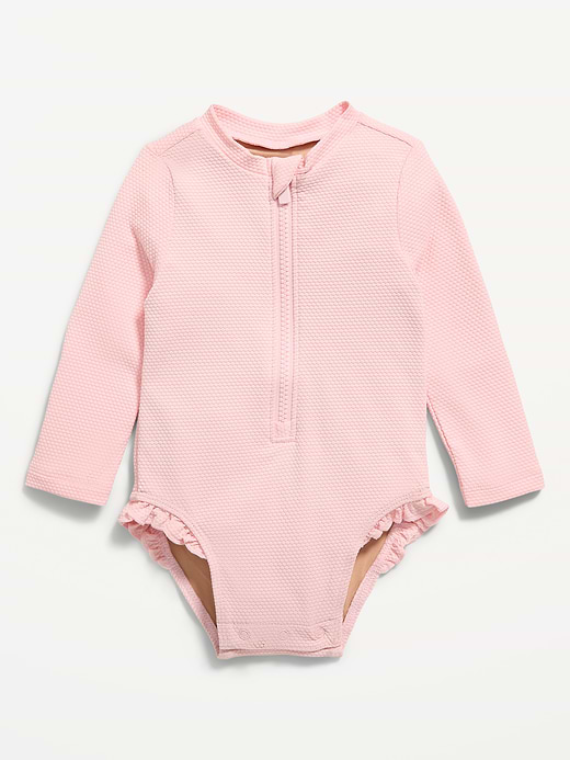 Old Navy Printed Zip-Front Rashguard One-Piece Swimsuit for Baby