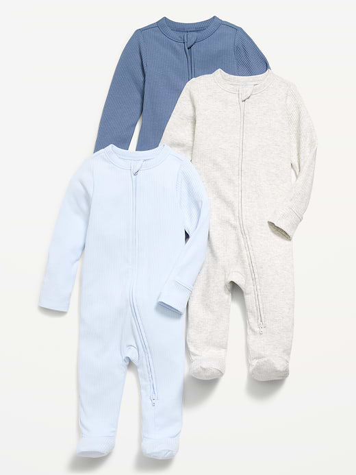 Old Navy 2-Way-Zip Sleep & Play Footed One-Piece 3-Pack for Baby — photo 1