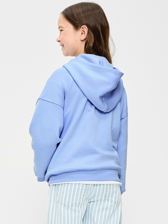 Old Navy Oversized Fleece Full-Zip Hoodie for Girls — photo 3