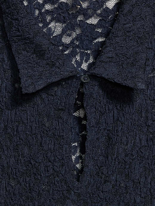 Old Navy Lace Keyhole Polo Top — photo 5