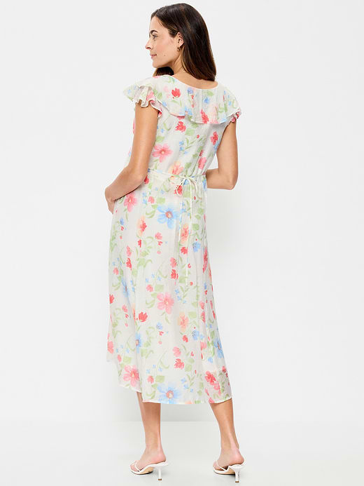 Old Navy Maternity Ruffle-Sleeve Midi Dress — photo 3