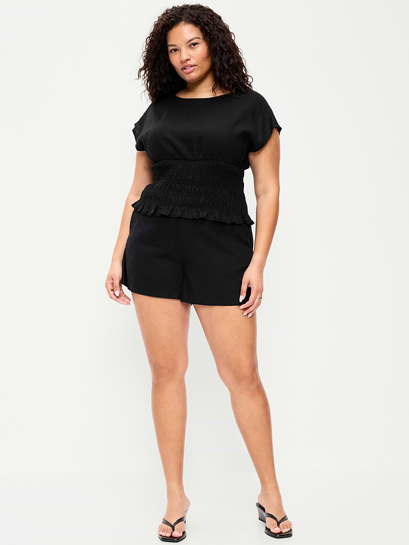 Old Navy High-Waisted Linen-Blend Micro Shorts — photo 8
