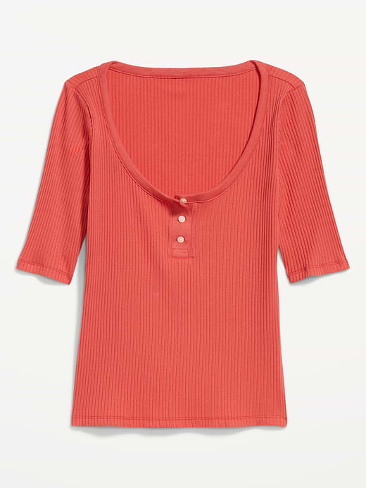 Old Navy Scoop-Neck Fitted Henley Top — photo 6