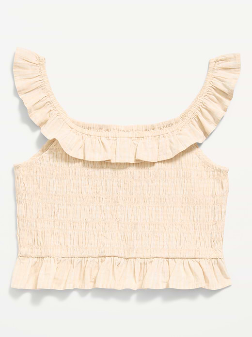 Old Navy Sleeveless Fitted Ruffled Smocked Top for Girls — photo 4
