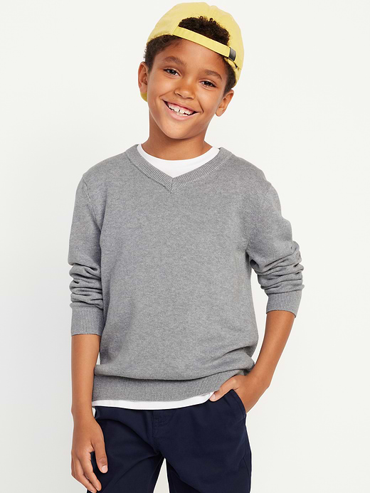 Old Navy School Uniform Solid V-Neck Sweater for Boys — photo 1