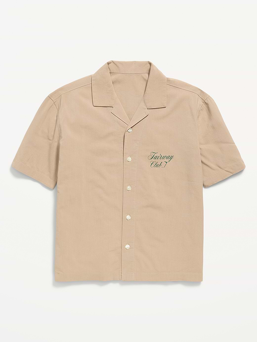 Old Navy Printed Short-Sleeve Linen-Blend Shirt for Boys — photo 3