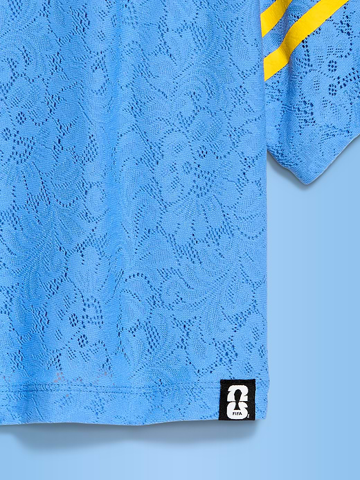 Old Navy FIFA World Cup 26™ France Boxy Lace V-Neck T-Shirt for Women — photo 5