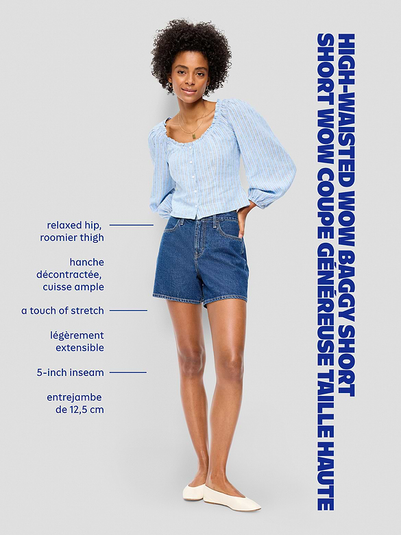 Old Navy High-Waisted Wow Baggy Jean Shorts -- 5-inch inseam — photo 9