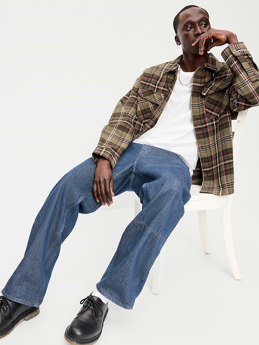 Old Navy Long-Sleeve Heavyweight Plaid Flannel Pocket Shirt — photo 4