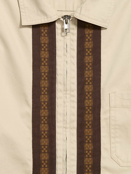 Old Navy Loose Full-Zip Twill Workwear Shirt — photo 6