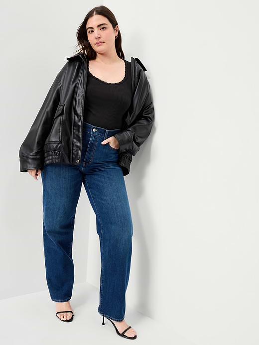 Old Navy Lace-Trim Sweetheart-Neck Ribbed Top — photo 4