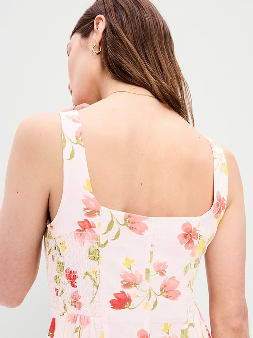 Old Navy Fit & Flare Sleeveless Linen-Blend Midi Dress — photo 5