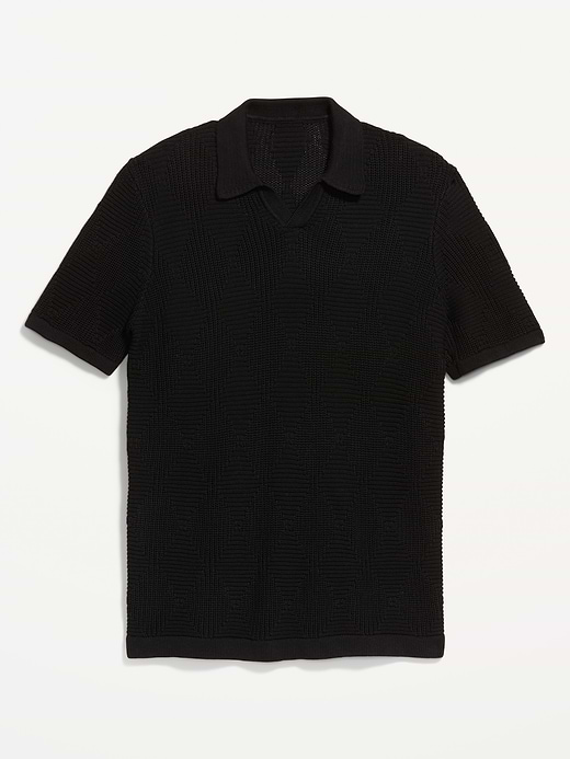 Old Navy Mixed-Stitch Polo Sweater — photo 5