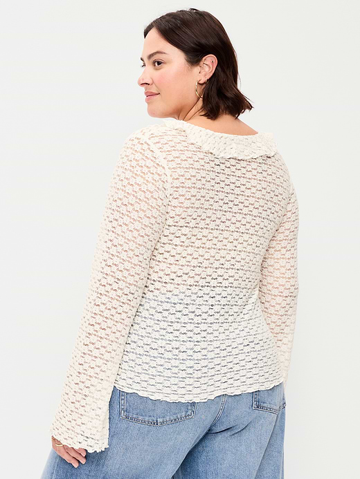 Old Navy Fitted Bell-Sleeve Ruffle Top — photo 10