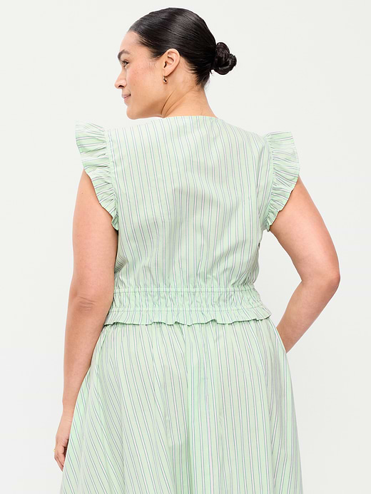 Old Navy Flutter-Sleeve Poplin Top — photo 9