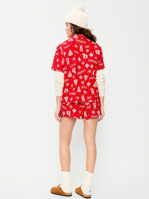 Old Navy Flannel Pajama Short Set for Women — photo 3