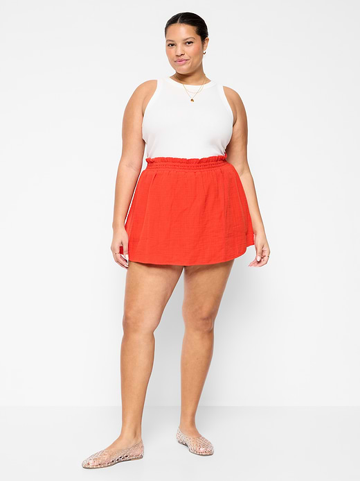 Old Navy Crinkle Gauze Ruffle Waist Mini Skort — photo 8