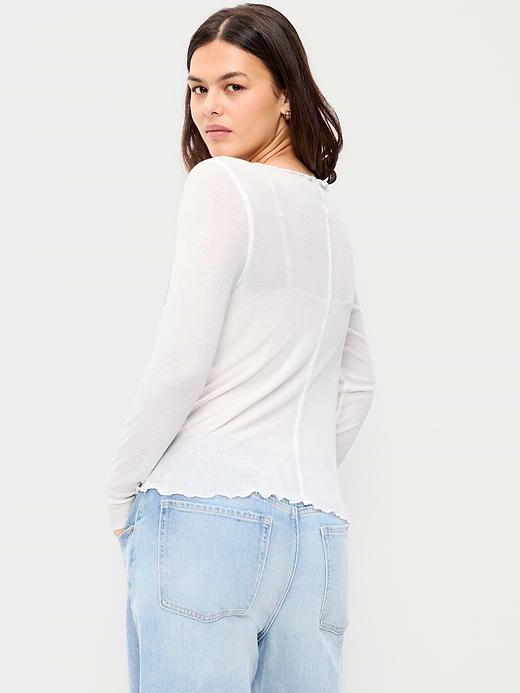 Old Navy Lettuce-Edge Tissue T-Shirt — photo 7
