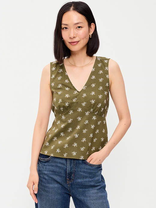 Old Navy Sleeveless V-Neck Tie-Back Top — photo 1
