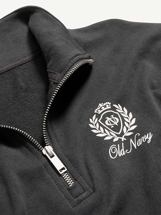 Old Navy SoComfy Terry Oversized Logo Half-Zip Sweatshirt — photo 6