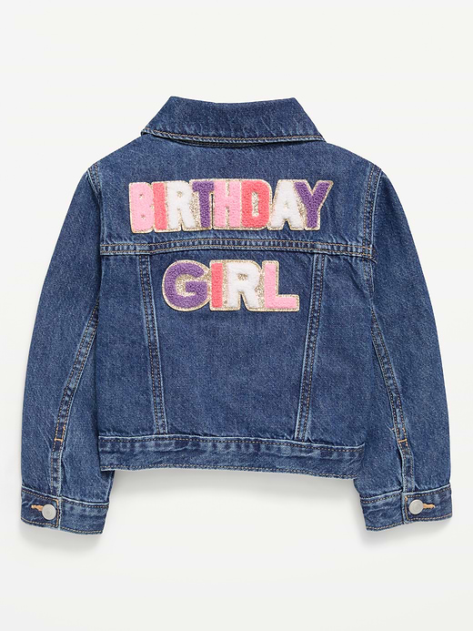 Old Navy Cropped Trucker Denim Jacket for Toddler Girls — photo 4