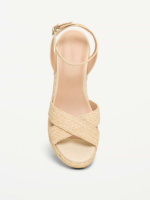 Old Navy Raffia Platform Sandals for Women — photo 4