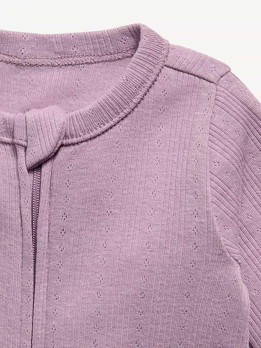 Old Navy Pointelle-Knit 2-Way-Zip Sleep & Play Footed One-Piece for Baby — photo 3