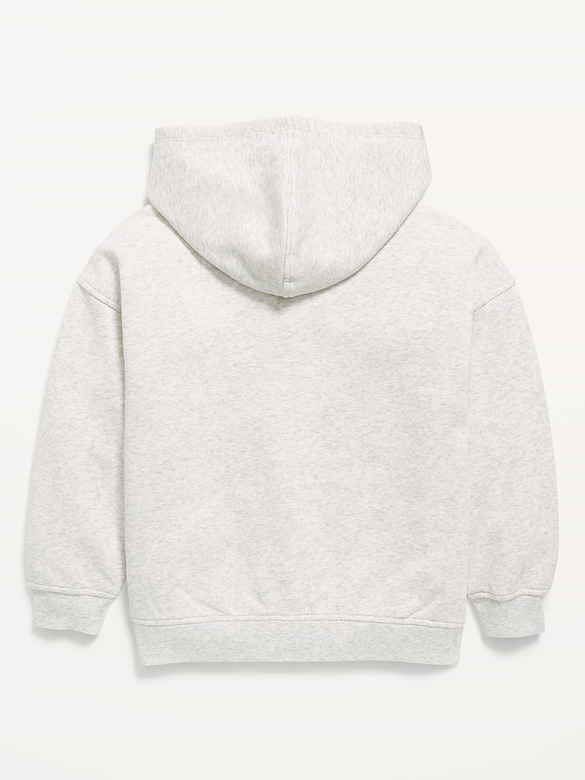 Old Navy Oversized Fleece Full-Zip Hoodie for Girls — photo 3