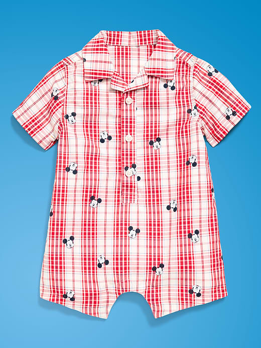 Old Navy Old Navy x Disney Mickey Mouse Collared One-Piece Romper for Baby — photo 4