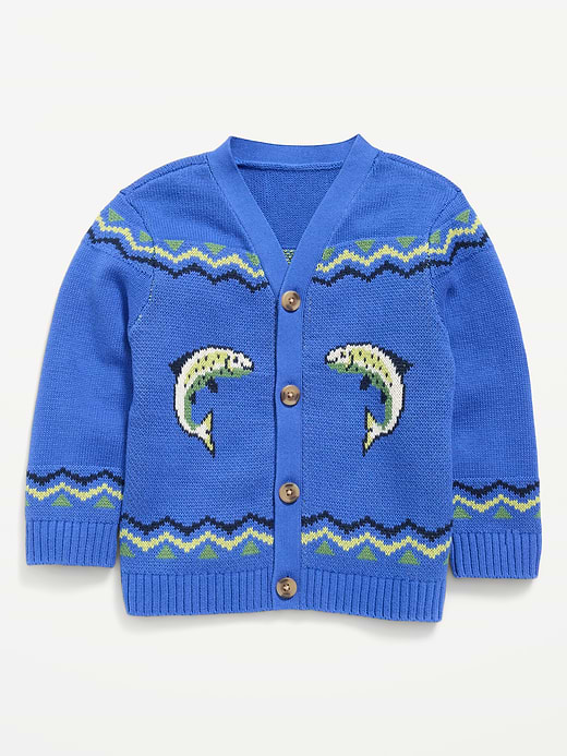 Old Navy Oversized Graphic Cardigan Sweater for Toddler Boys — photo 1