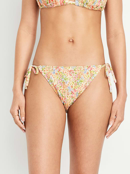 Old Navy Mid-Rise Textured String Bikini Swim Bottoms — photo 1
