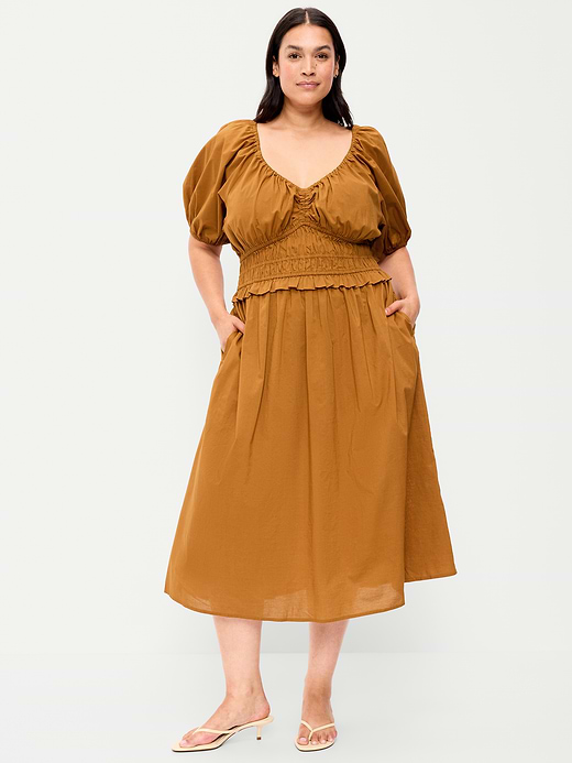 Old Navy Fit & Flare Prairie Midi Dress — photo 9