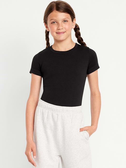 Old Navy Fitted Seamless Ribbed Performance Top for Girls — photo 1